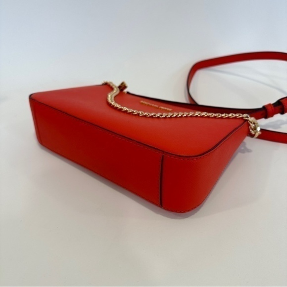 New Michael Kors Medium Zip Pouchette Crossbody Bag in Mandarin - Picture 11 of 15
